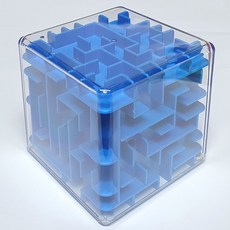 IQPLUS 퍼즐 / 칠교놀이 자석칠교 펜토미노 비즈퍼즐 슬라이딩퍼즐 조각맞추기 구슬퍼즐 입체사목 구슬퍼즐 하노이탑 T퍼즐, 3D입체6면미로찾기 파랑, 1개, 1인용