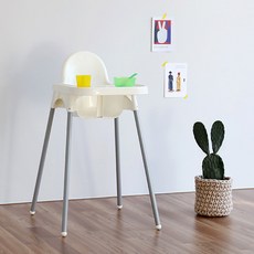 마켓비 SIGTAG 유아식탁의자 1p + SIGTAG 유아트레이 1p 세트, 기본형 화이트