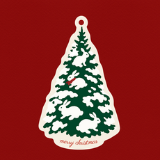 크리스마스 택 트리 모양택 겨울 선물 박스 포장 성탄절, 4.8 X 7.9cm, 40매
