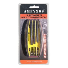 육각 토크 렌치 멀티 키 메트릭 접이식 스패너 가정용 유지 보수 도구 9 in 1, 03 YELLOW