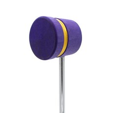 Low Boy 경량 우드 베이스 드럼 비터 - 목재 표면 및 항공 우주 등급 스틸 로드가 있는 다용도 킥 (블랙 스트라이프가 레드 1팩)