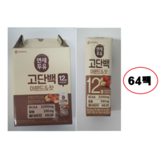 연세두유 고단백 아몬드 앤 잣, 190ml, 64개