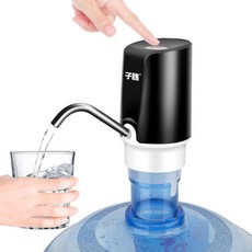 子路大桶裝水抽水器電動壓水器飲水機水泵自動礦泉水吸水上出水器, 黑色（特價經濟款）+不銹鋼管, 1個