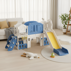 실내 놀이터 유아 미끄럼틀 정글짐 가정용 놀이시설 best, 1개, D . 블루 소공간