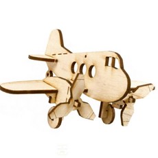 끄니스토어 아기비행기5 여객기 목재조각 나무DIY