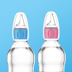 Vbebe 水瓶轉換鴨嘴環蓋 寶特瓶吸管蓋 嬰兒水杯配件 適用6個月以上 藍色 粉色 BPA Free, 1個