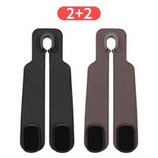 자동차 후크걸이 2+2 듀얼후크 헤드레스트 고리 휴대폰 거치 가방 걸이, 2검정색+2갈색, 4개