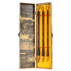 【3支禮盒裝】檀木狼毫毛筆善璉湖筆大中小楷文房四寶書法用禮品 大楷 中楷 小楷 學生用筆 書法 毛筆 專業 楷書, 1個, 【3支礼盒装】檀木狼毫毛笔