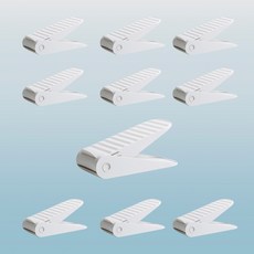 스마일공감 각도조절 신발거치대 슈즈렉 현관 신발장 정리대, 화이트, 10개
