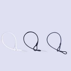 와이어 방지 태그 로프 마그네틱 버클 스틸 스트랩 블랙 17cm(100개), 100개, 5. 검정색 30cm (100개)