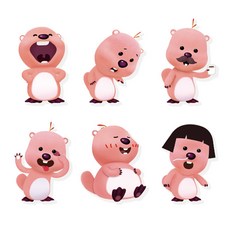 잔망루피 피규어 시즌3 캐릭터 굿즈 6종세트, 1세트