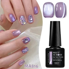 1/14개/세트 7ml 자석 캣츠아이 젤 네일 폴리쉬 UV/LED 오래 지속되는 살롱 품질 트렌디 화이트 색상 DIY, 12 CCQ57586-2