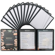 AMGSH 12 PACK SLEEV VIEW 11 INCH PAGE MENU COVERS