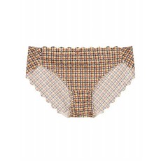 원더브라 여성 체크 패턴 쟈가드 레이스 팬티_베이지 301436