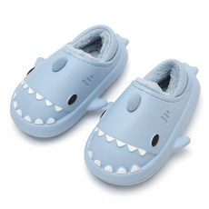 J's mom 兒童鯊魚造型毛絨室內鞋