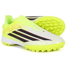 아디다스 키즈 아동 끈없는 축구화 풋살화 F50 리그 레이스리스 터프화 인조잔디/맨땅용
