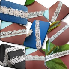 dklace 스판레이스 모음_2cm레이스(폭 2cm전후) (10yd 단위 주문), 6153-1_white_20mm, 1개