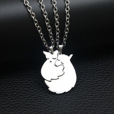 우정 목걸이 써지컬 체인 여성 남자 학생용 커플 데일리 심플 액세서리