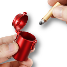 인벤토픽 원터치 휴대용 재떨이, 레드, 1개