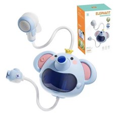 花灑泡泡象 噴水大象 大象泡泡機花灑 兒童洗澡玩具 嬰幼兒戲水神器 花灑吐泡泡 嬰兒沐浴神器 生日禮物, 1個, 紫色大象花灑+自動泡泡機【2種模式】, 紫色