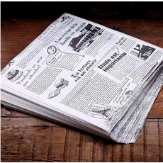 기름 흡수지 테이크아웃 포장 햄버거 포장지 감자튀김, 1개, 화이트 잉글리시 15x15 (100장)