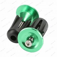 腳踏車膨脹手把塞 自行車手把尾塞 車把塞 端塞端子 跑車把帶 彎把手把配件, 2個【防摔】膨脹把堵-綠色, 1個