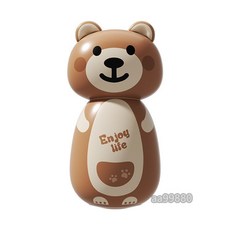 充氣不倒翁 充氣玩具 卡通動物造型 PVC兒童拳擊柱 發泄減壓哄娃神器, 胖嘟小熊32cm-單個不倒翁, 1個