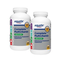 이퀘이트 성인 50세이상 컴플리트 멀티비타민 미네랄 Equate Complete Multivitamin Adults 50+, 2개, 450정