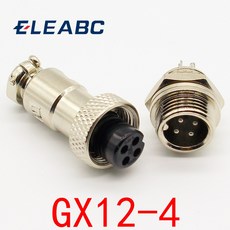 1pcs GX12 4 핀 암수 12mm 와이어 패널 커넥터 항공 플러그 L90 원형 소켓, 1개