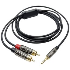 4.0mm線徑 2RCA對3.5mm/AV對3.5mm音源線, YF56-6-4,150cm 分岔50cm