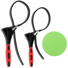 Loyanger 2피스 고무 스트랩 렌치 세트 조절 가능한 오일 필터 직경 10.2cm(4인치) 및 15.2cm(6인치)(길이) 병따개 샤워 헤드 정수 필터 배관 싱크, Loyanger 2피스 고무 스트랩 렌치 세트, 조절