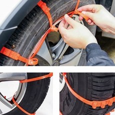 쌍문상회 차량용 일회용 미끄럼방지 케이블타이 스노우체인, 1P