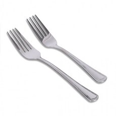 단단한 스테인레스 포크, 1개, 실버(중)