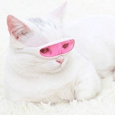 유니펫 강아지 고양이 선글라스 퓨처 고글, 분홍