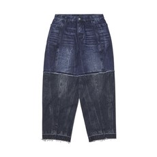 [노매뉴얼] HALF & DENIM PANTS - WASHED NAVY