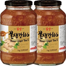 꽃샘 꿀생강차S 2kg(1kgx2병), 1개, 1kg