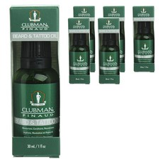 클럽맨 비어드 앤 타투 오일, 6개, 30ml