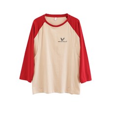 BABYSHARE 小法鬥拼色長袖哺乳衣