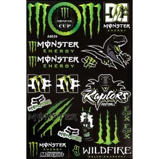 오토바이스티커 헬멧스티커 몬스터 레드불스티커 스쿠터 바이크 데칼 튜닝, 1개, 데칼 스티커 A126