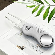 골프 캐디 라운딩 원터치 접이식 그린 디봇 수리기, 1개, 실버 silver