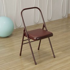 필라테스 체어 요가 의자 접이식 홈트레이닝 코어 운동 기구 자세 교정 스트레칭 벤치, 1개, 1단계 브라운 원형 25mm 튜브 1.5mm
