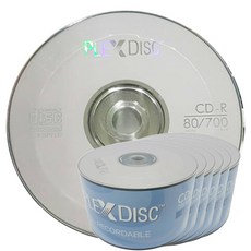 【台灣製造】 300片 A級PLEXDISC LOGO CD-R 52X 700MB空白光碟片/燒錄片, 6個, 50片裸縮
