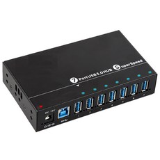 易控王 工業級 USB3.0 Hub 7PORT 集線器 外接3A電源, 40-732, 1個