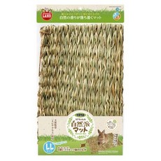 MARUKAN 愛兔草 天然草墊 草蓆 牧草墊 提摩西草 啃咬磨牙 牧草玩具 編織草球 草窩, 1個, LL號(ML-221)