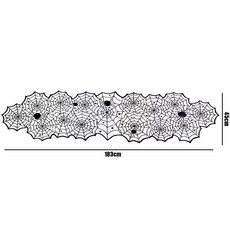 할로윈 박쥐 거미줄 테이블 러너 문짝 커튼 레이스 벽난로 커버 전등갓 고딕 장식에, 1개, Type B