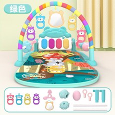 台灣現貨 嬰兒健力架 寶寶健力架 健身架 健力架 哄睡神器 踢踢琴 鋼琴健力架 腳踏鋼琴 嬰兒踢踢琴, 綠色蛋蛋龍, 1個