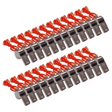 호루라기 안심귀가 호신용 호각 휘슬 메탈 세트 24P, WH29SRED, 레드