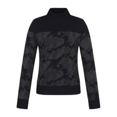 핑골프웨어 KQF 121C4SR167_BK 여성 자가드 방풍 긴팔 니트 2793504