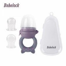 Bebelock 嬰兒輔食盒, 紫灰色, 1個