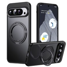 適用於谷歌10A旋转支架手機殼Pixel9proXL透明防摔Google磁吸保護殼